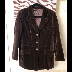 Classic Brown Velvet Fendi Blazer
